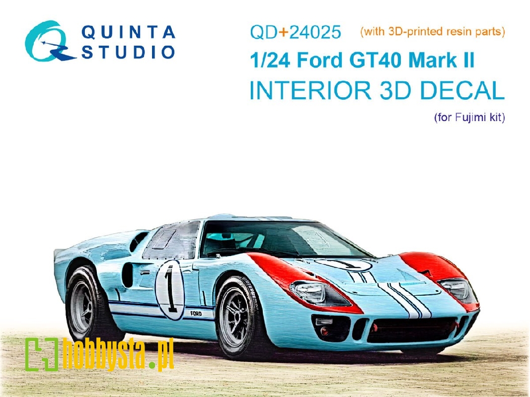 Ford Gt40 Mark Ii - 3d-printed & Coloured Interior With 3d-printed Resin Parts (For Fujimi Kits) - zdjęcie 1