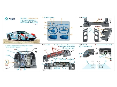 Ford Gt40 Mark Ii - 3d-printed & Coloured Interior With 3d-printed Resin Parts (For Fujimi Kits) - zdjęcie 8