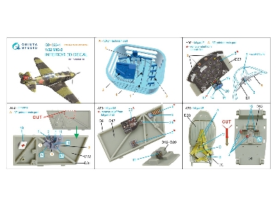 Mig-3 - 3d-printed & Coloured Interior On Decal Paper With 3d-printed Resin Part (For Trumpeter Kits) - zdjęcie 2
