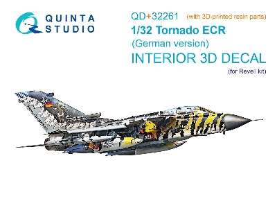 Tornado Ecr German - 3d-printed & Coloured Interior On Decal Paper With 3d-printed Resin Parts (For Revell Kits) - zdjęcie 2