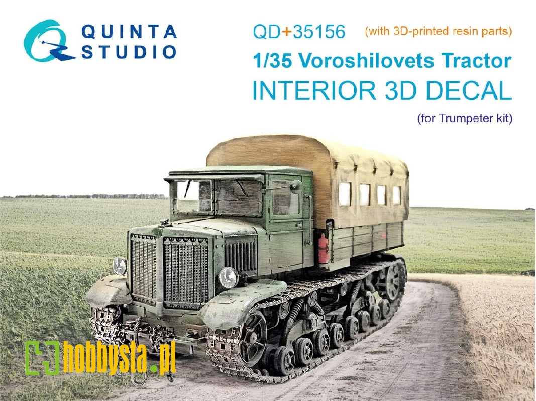 Voroshilovets Tractor - 3d-printed & Coloured Interior On Decal Paper With 3d-printed Resin Parts (For Trumpeter Kits) - zdjęci