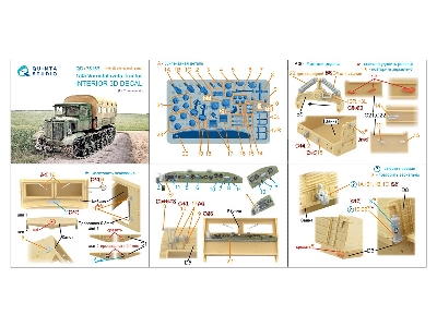 Voroshilovets Tractor - 3d-printed & Coloured Interior On Decal Paper With 3d-printed Resin Parts (For Trumpeter Kits) - zdjęci