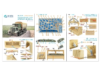 Voroshilovets Tractor - 3d-printed & Coloured Interior On Decal Paper With 3d-printed Resin Parts (For Trumpeter Kits) - zdjęci
