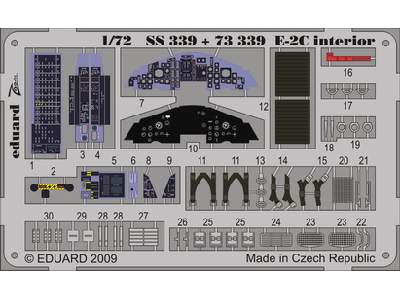  E-2C interior S. A. 1/72 - Hasegawa - blaszki - zdjęcie 1