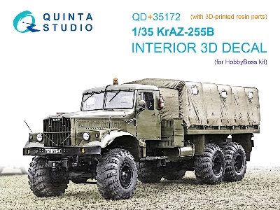 Kraz-255b - 3d-printed & Coloured Interior With 3d-printed Resin Parts (For Hobby Boss Kits) - zdjęcie 1