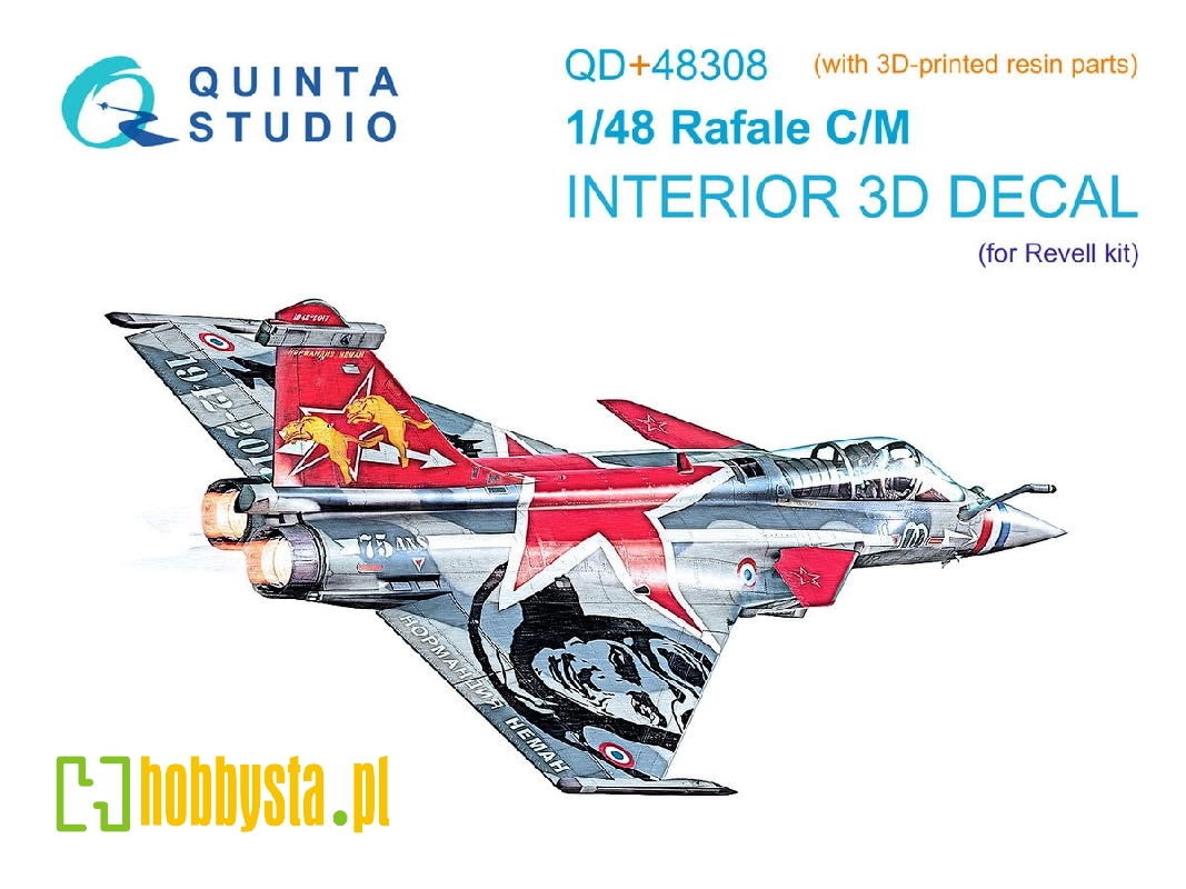 Dassault Rafale C/M - 3d-printed & Coloured Interior With 3d-printed Resin Parts (For Revell Kits) - zdjęcie 1