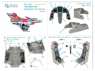 Dassault Rafale C/M - 3d-printed & Coloured Interior With 3d-printed Resin Parts (For Revell Kits) - zdjęcie 10
