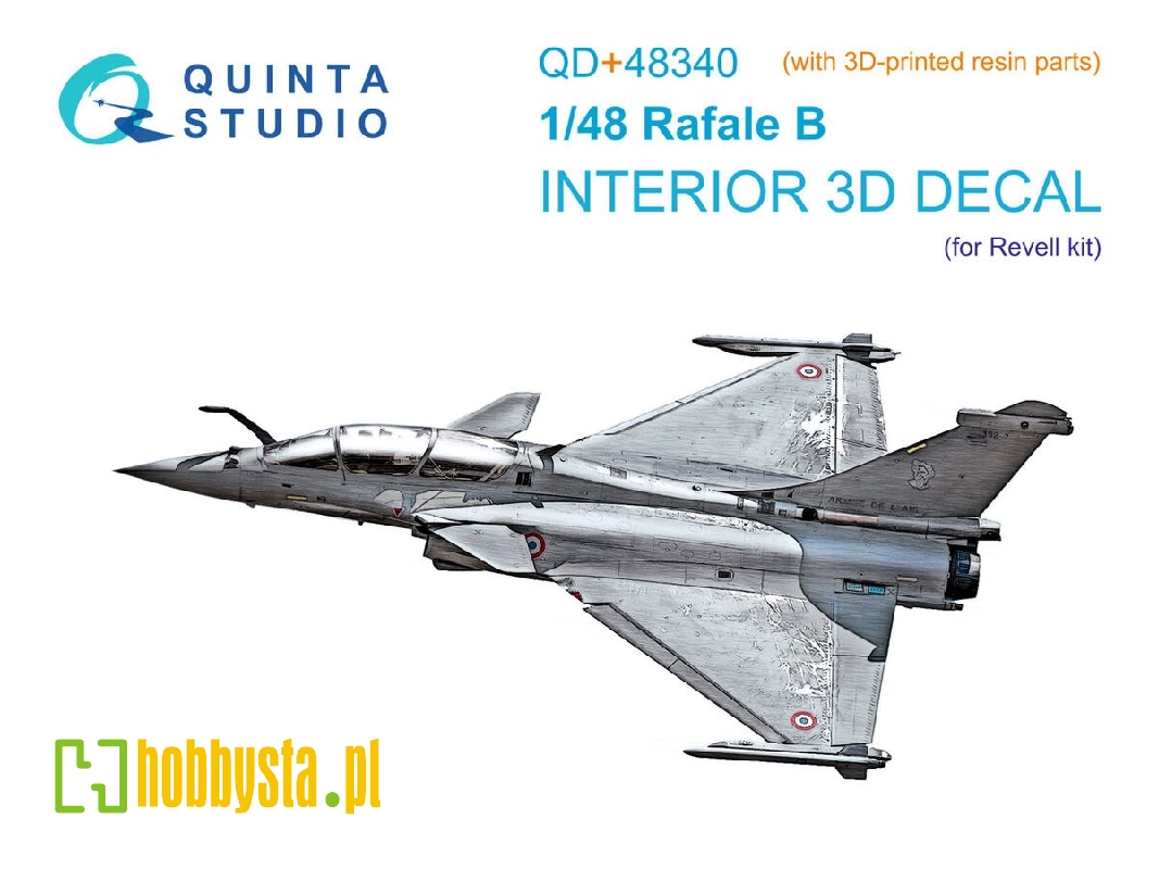 Dassault Rafale B - 3d-printed & Coloured Interior With 3d-printed Resin Parts (For Revell Kits) - zdjęcie 1