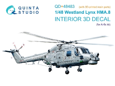 Westland Lynx Hma.8 - 3d-printed & Coloured Interior With 3d-printed Resin Parts (For Airfix Kits) - zdjęcie 1
