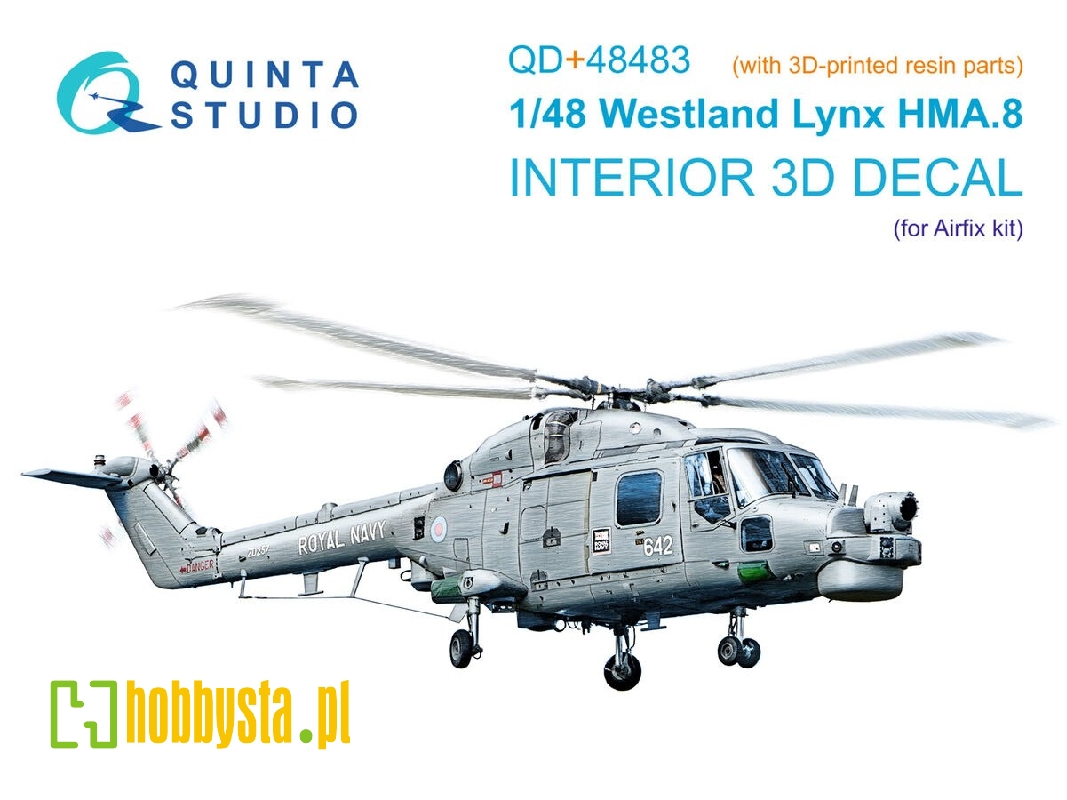 Westland Lynx Hma.8 - 3d-printed & Coloured Interior With 3d-printed Resin Parts (For Airfix Kits) - zdjęcie 1