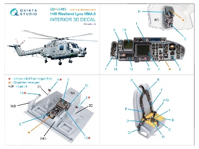 Westland Lynx Hma.8 - 3d-printed & Coloured Interior With 3d-printed Resin Parts (For Airfix Kits) - zdjęcie 10