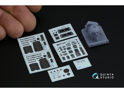 Bell Ah-1 Z Zulu Cobra/Viper - 3d-printed & Coloured Interior On Decal Paper With 3d-printed Resin Parts (For Kitty Hawk Kits) -