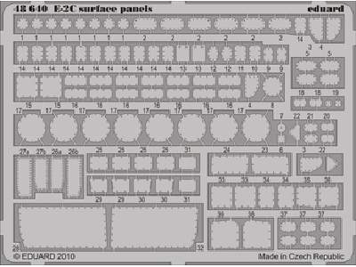  E-2C surface panels 1/48 - Kinetic - blaszki - zdjęcie 1