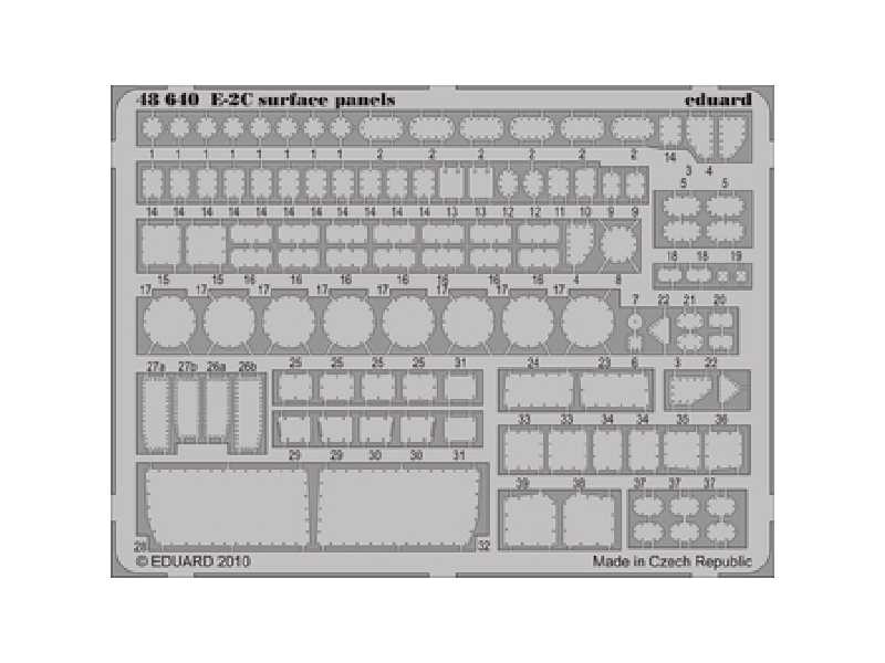  E-2C surface panels 1/48 - Kinetic - blaszki - zdjęcie 1