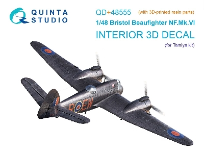 Bristol Beaufighter Nf.Mk.Vi - 3d-printed & Coloured Interior On Decal Paper With 3d-printed Resin Part (For Tamiya Kits) - zdjÄ
