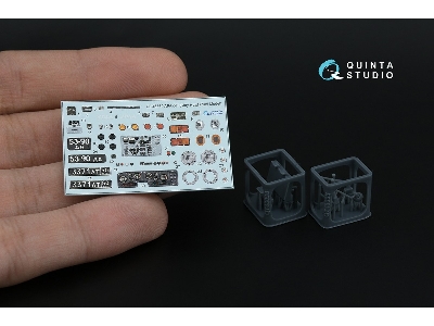 Apa-5d - 3d-printed & Coloured Interior On Decal Paper With 3d-printed Resin Part (For Kitty Hawk And Zimi Model Kits) - zdjęci