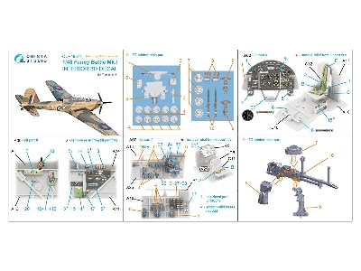 Fairey Battle Mk.I - 3d-printed & Coloured Interior On Decal Paper With 3d-printed Resin Parts (For Trumpeter Kits) - zdjęcie 2