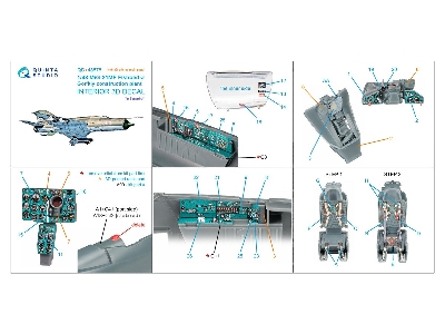 Mig-21 Mf Fishbed-j (Gorkiy Plant) - 3d-printed & Coloured Interior On Decal Paper With 3d-printed Resin Parts (For Eduard Kits)