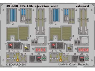  EA-18G ejection seat 1/48 - Hasegawa - blaszki - zdjęcie 1