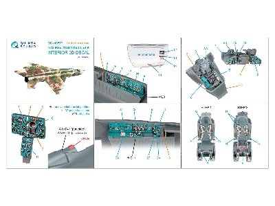 Mig-21 Smt Fishbed-k - 3d-printed & Coloured Interior On Decal Paper With 3d-printed Resin Parts (For Eduard Kits) - zdjęcie 8