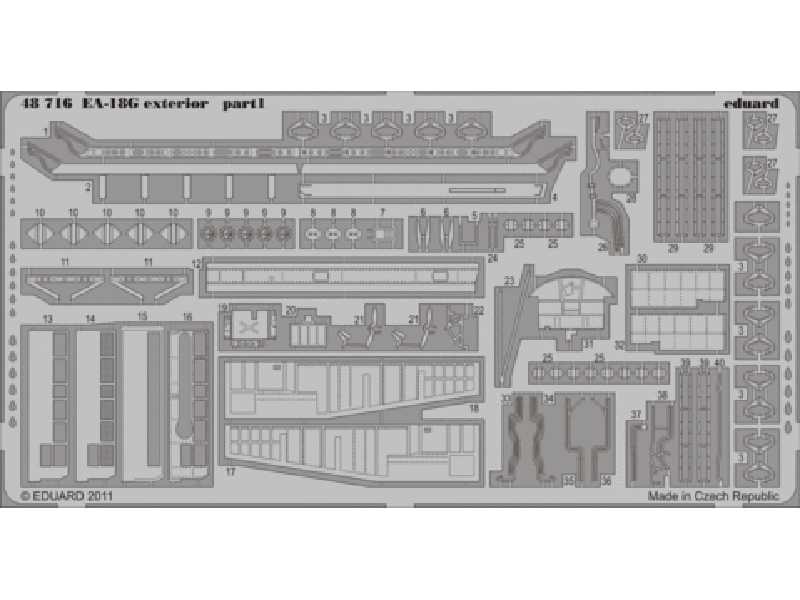  EA-18G exterior 1/48 - Hasegawa - blaszki - zdjęcie 1