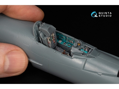 Mig-21 Bis Late Fishbed-n - 3d-printed & Coloured Interior On Decal Paper With 3d-printed Resin Parts (For Eduard Kits) - zdjęc