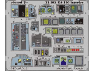  EA-18G interior S. A. 1/32 - Trumpeter - blaszki - zdjęcie 1