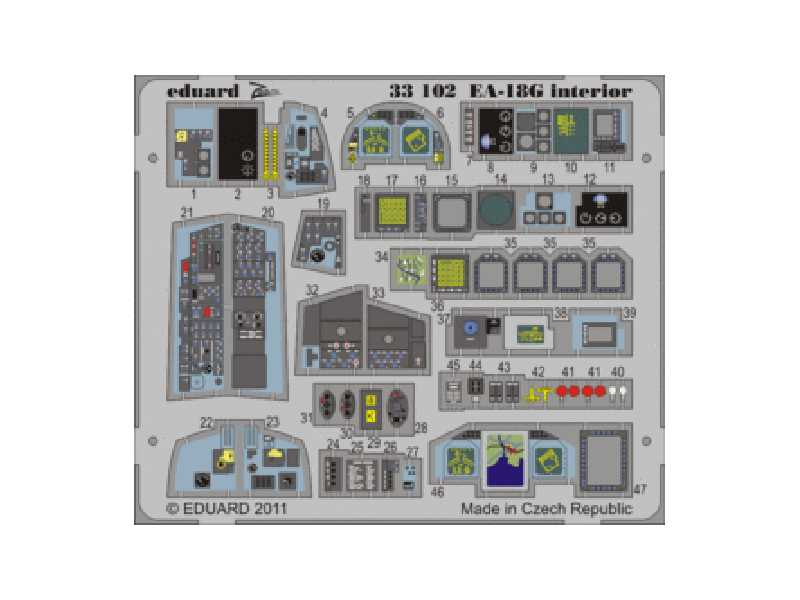  EA-18G interior S. A. 1/32 - Trumpeter - blaszki - zdjęcie 1