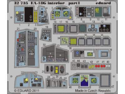  EA-18G interior S. A. 1/32 - Trumpeter - blaszki - zdjęcie 1