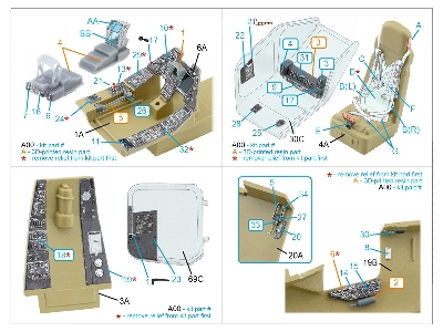 Kamov Ka-50 (Black Panels) - 3d-printed & Coloured Interior With 3d-printed Resin Parts (For Italeri Kits) - zdjęcie 3