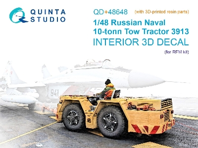 Russian Naval Tow Tractor 3913 - 3d-printed & Coloured Interior With 3d-printed Resin Parts (For Rfm Kits) - zdjęcie 1