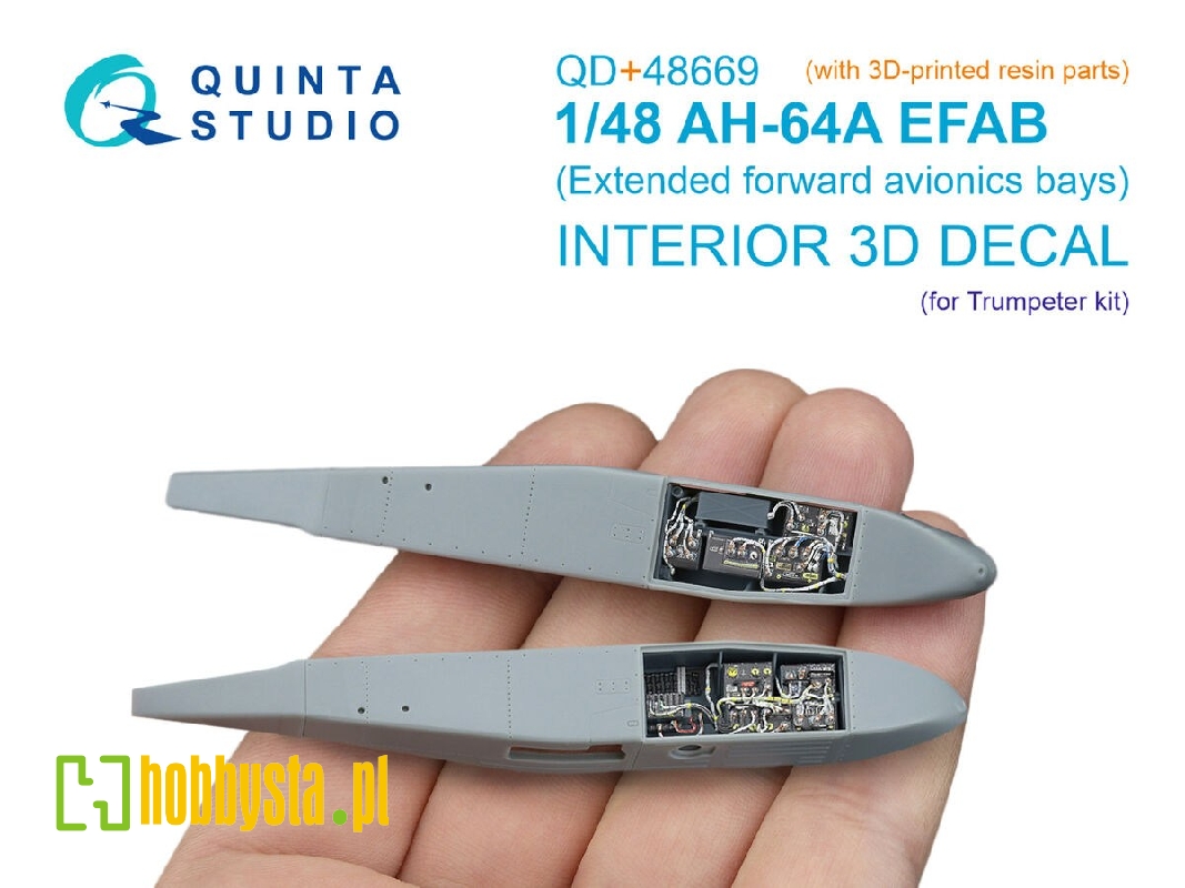 Ah-64 A Forward Avionics Bays - 3d-printed & Coloured Interior With 3d-printed Resin Parts (For Trumpeter Kits) - zdjęcie 1