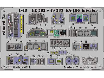  EA-18G interior S. A. 1/48 - Hasegawa - blaszki - zdjęcie 2