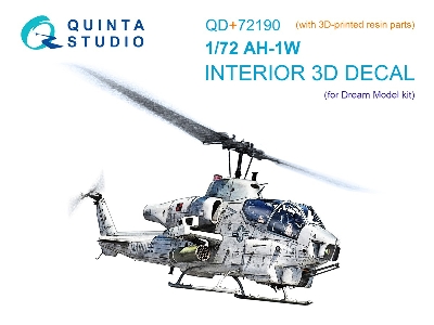 Bell Ah-1 W - 3d-printed & Coloured Interior On Decal Paper (For Dream Model Kits) - zdjęcie 2