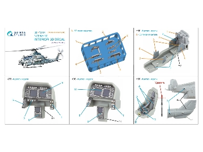 Bell Ah-1 Z - 3d-printed & Coloured Interior On Decal Paper (For Dream Model Kits) - zdjęcie 10