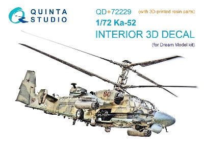 Kamov Ka-52 - 3d-printed & Coloured Interior On Decal Paper With 3d-printed Resin Parts (For Dream Model Kits) - zdjęcie 2