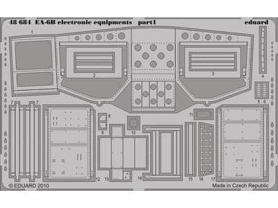  EA-6B electronic equipments 1/48 - Kinetic - blaszki - zdjęcie 1