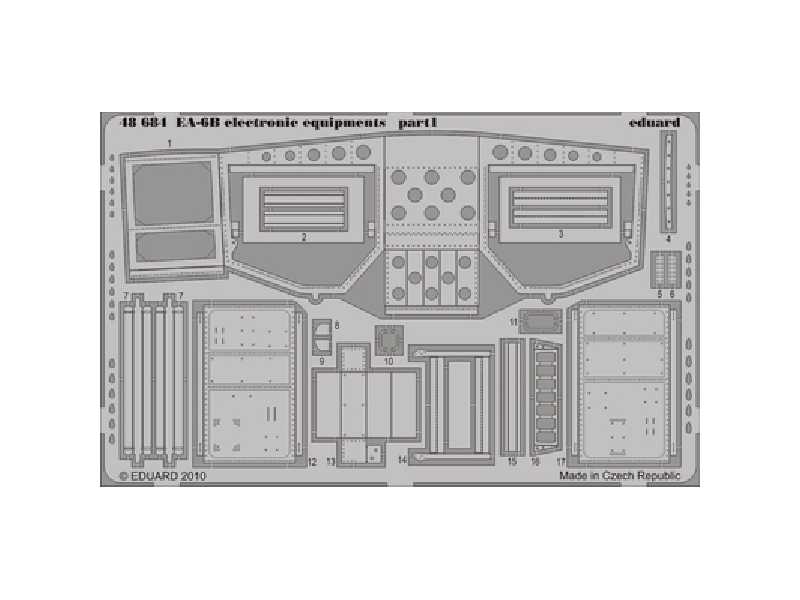  EA-6B electronic equipments 1/48 - Kinetic - blaszki - zdjęcie 1