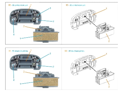 Kamov Ka-52 M - Radar Bay With 3d-printed Resin Parts (For Quinta Models Kits) - zdjęcie 7