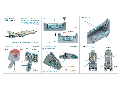 Mig-21 Bis Late - 3d-printed & Coloured Interior With 3d-printed Resin Parts (For Eduard Kits) - zdjęcie 10