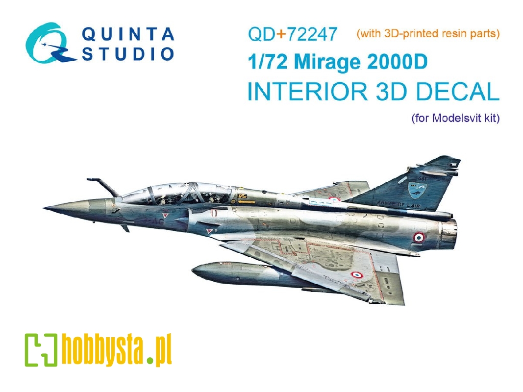 Dassault Mirage 2000 D - 3d-printed & Coloured Interior With 3d-printed Resin Parts (For Modelsvit Kits) - zdjęcie 1