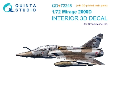 Dassault Mirage 2000 D - 3d-printed & Coloured Interior With 3d-printed Resin Parts (For Dream Model Kits) - zdjęcie 1