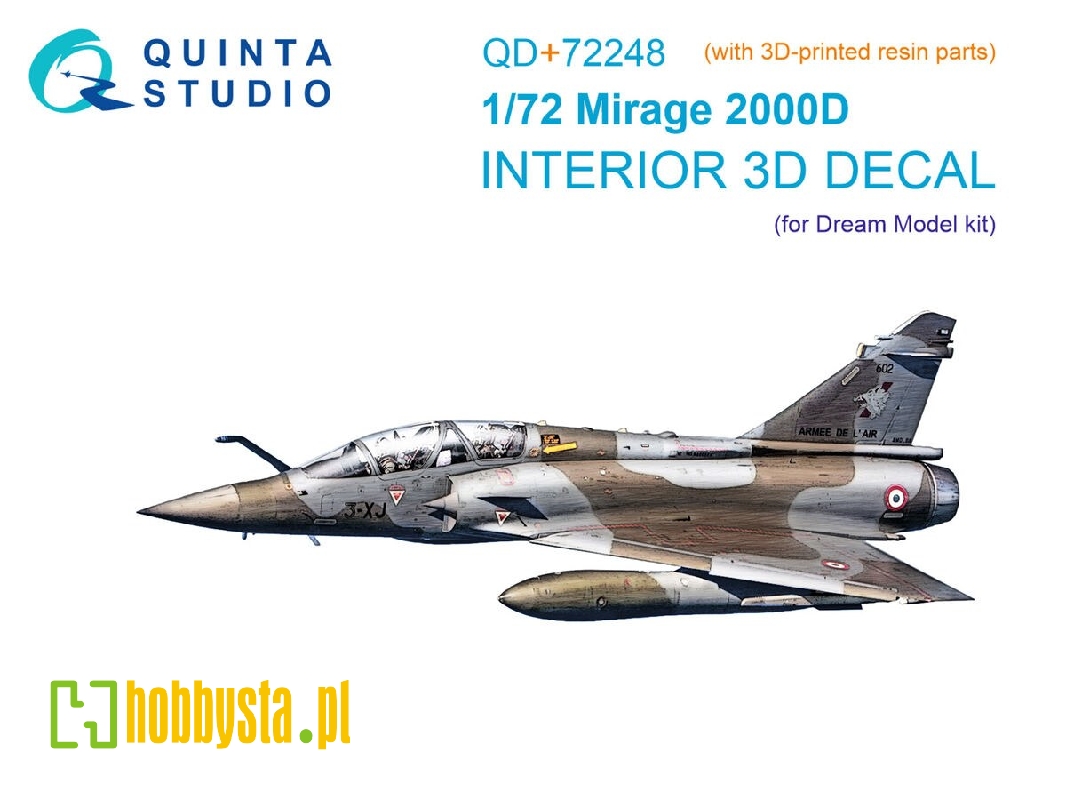 Dassault Mirage 2000 D - 3d-printed & Coloured Interior With 3d-printed Resin Parts (For Dream Model Kits) - zdjęcie 1