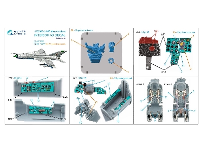 Mig-21 Mf (Moscov Plant) - 3d-printed & Coloured Interior With 3d-printed Resin Parts (For Eduard Kits) - zdjęcie 10