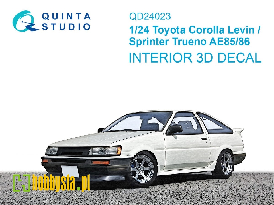 Toyota Corolla Levin Ae85/86 - 3d-printed & Coloured Interior (For Aoshima Kits) - zdjęcie 1