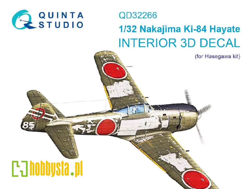Nakajima Ki-84 Hayate - 3d-printed & Coloured Interior (For Hasegawa Kits) - zdjęcie 1
