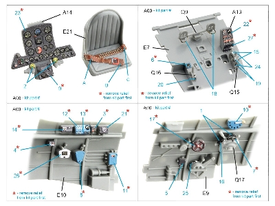 Nakajima Ki-84 Hayate - 3d-printed & Coloured Interior (For Hasegawa Kits) - zdjęcie 10