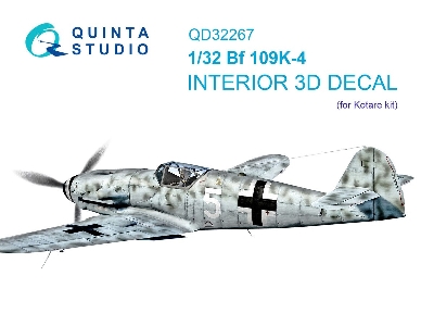 Messerschmitt Bf-109 K-4 - 3d-printed & Coloured Interior (For Kotare Kits) - zdjęcie 1