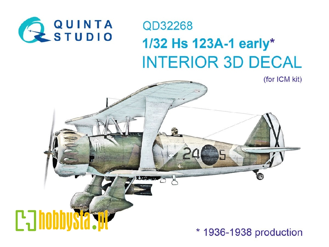 Henschel Hs 123 A-1 Early - 3d-printed & Coloured Interior (For Icm Kits) - zdjęcie 1