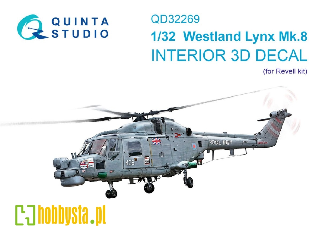 Westland Lynx Mk.8 - 3d-printed & Coloured Interior (For Revell Kits) - zdjęcie 1